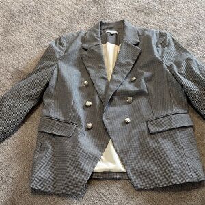 Classic Black and White Blazer